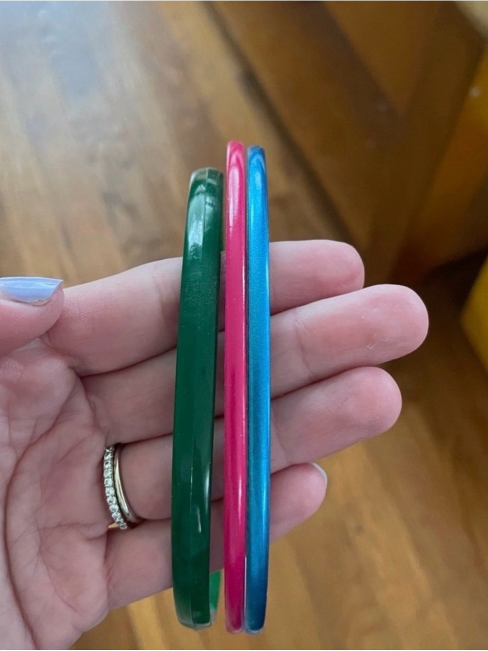 Set of 3 Headbands - Green, Pink, Blue